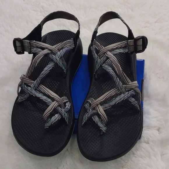 Chaco , Size W10,Black and Gray Strappy Sandals - Picture 1 of 16